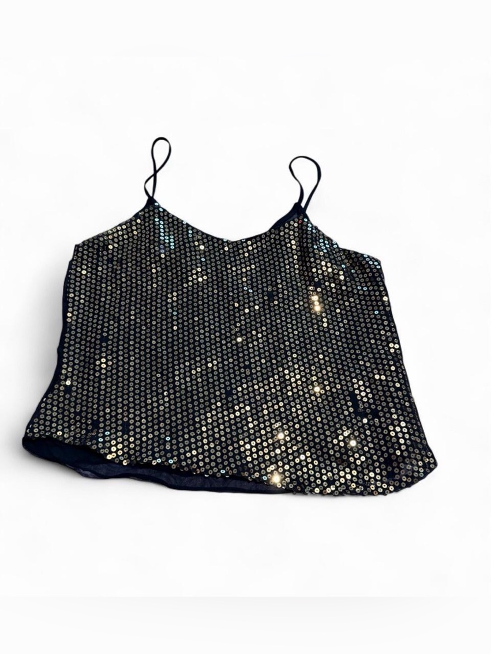 Vanity Black Sequin Spaghetti Strap Camisole